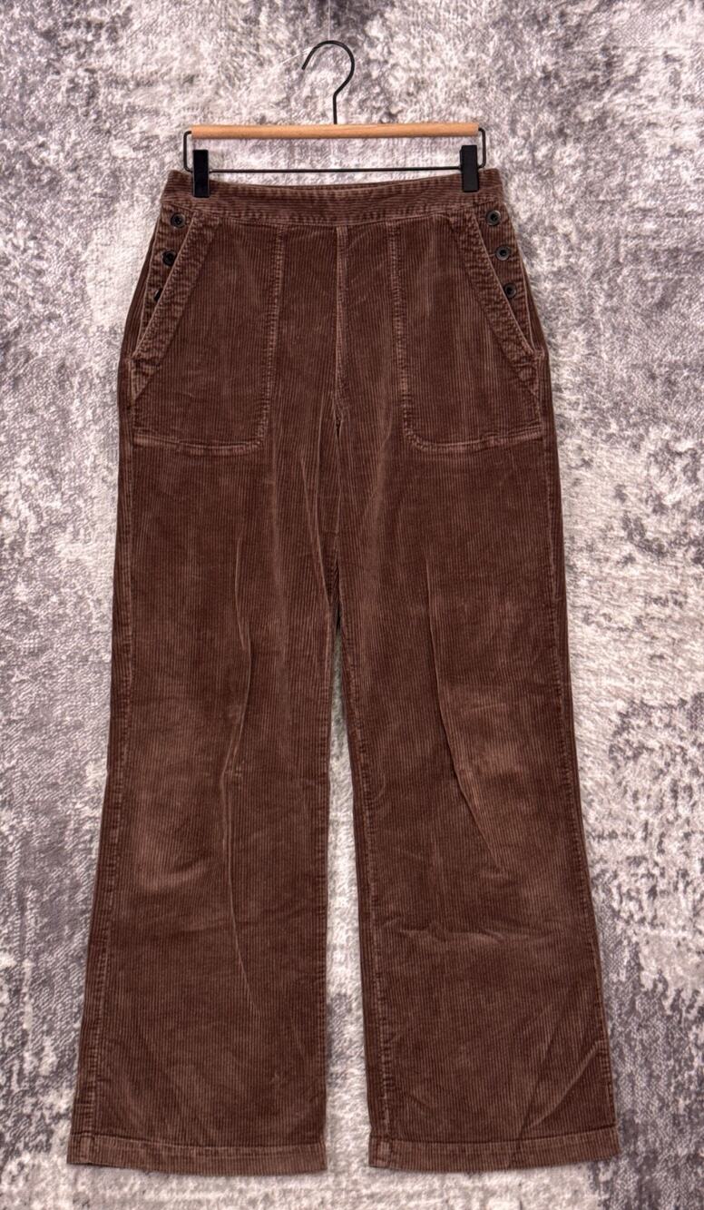 James Perse Soft Cord Pants 26 Womens Wide Leg Patch Pocket
